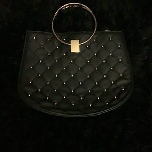 Black leather purse